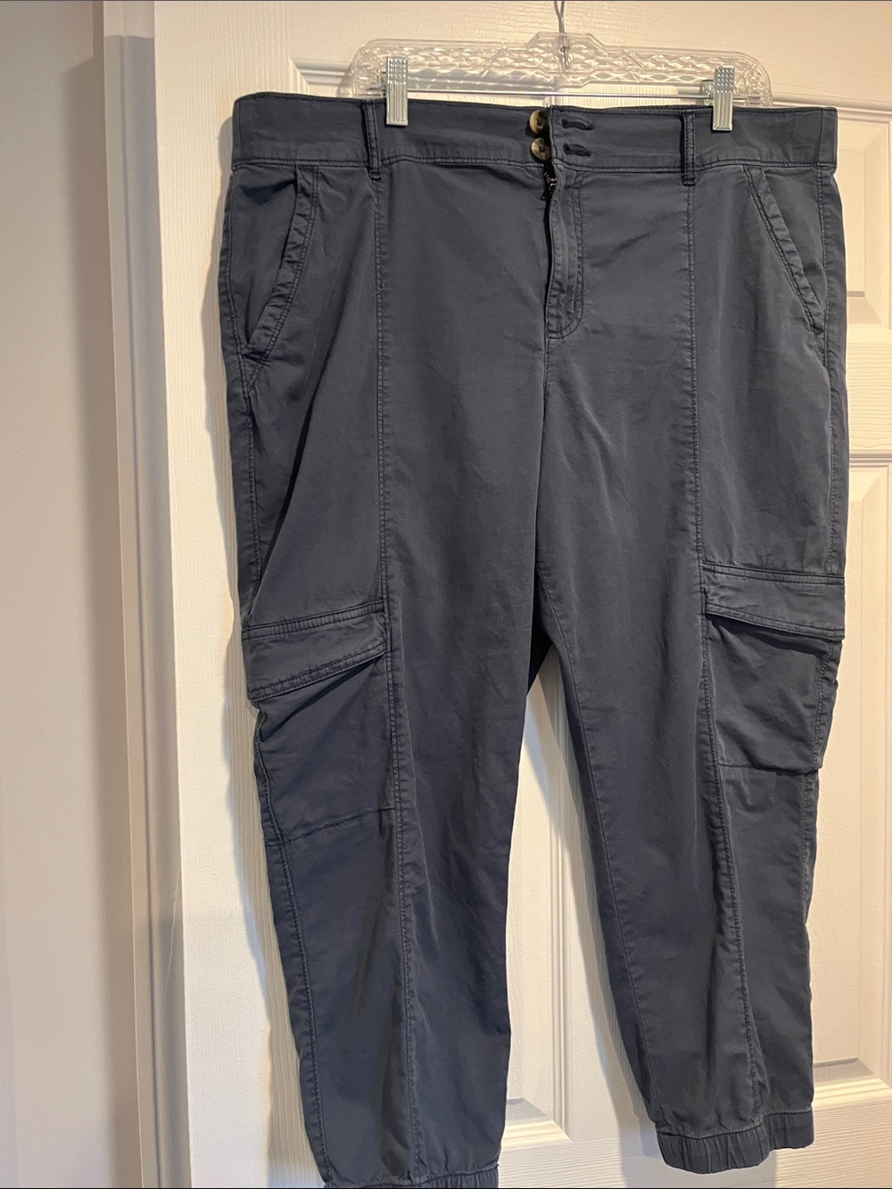 Ladies   Wedgewood  Blue Cargo Jogger Pants